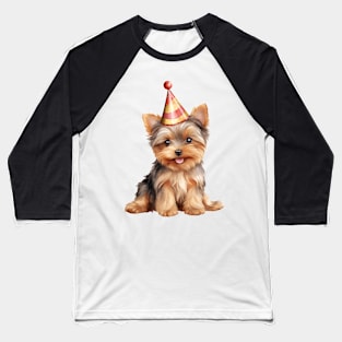 Birthday Yorkshire Terrier Dog Baseball T-Shirt